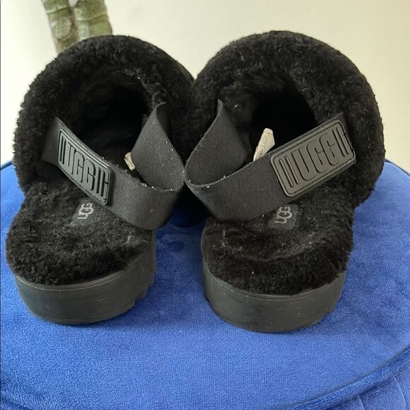 UGG Black Fluffy Yeah Slingback Slides Size 9 - Picture 3 of 5